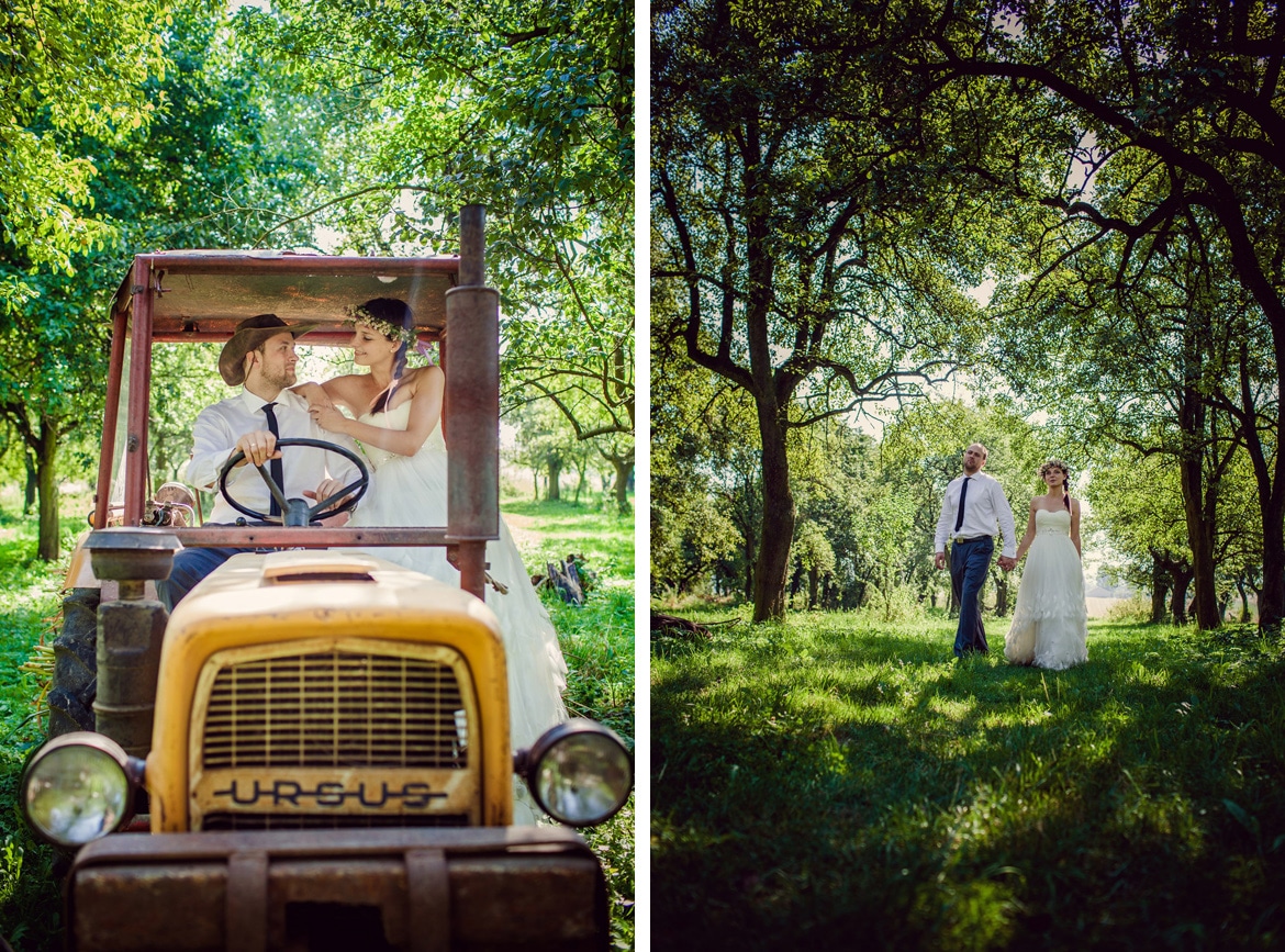 sielski plener ślubny