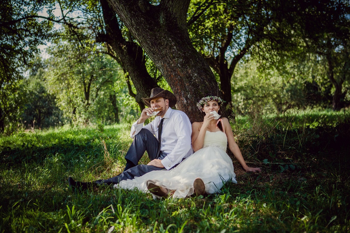 sielski plener ślubny