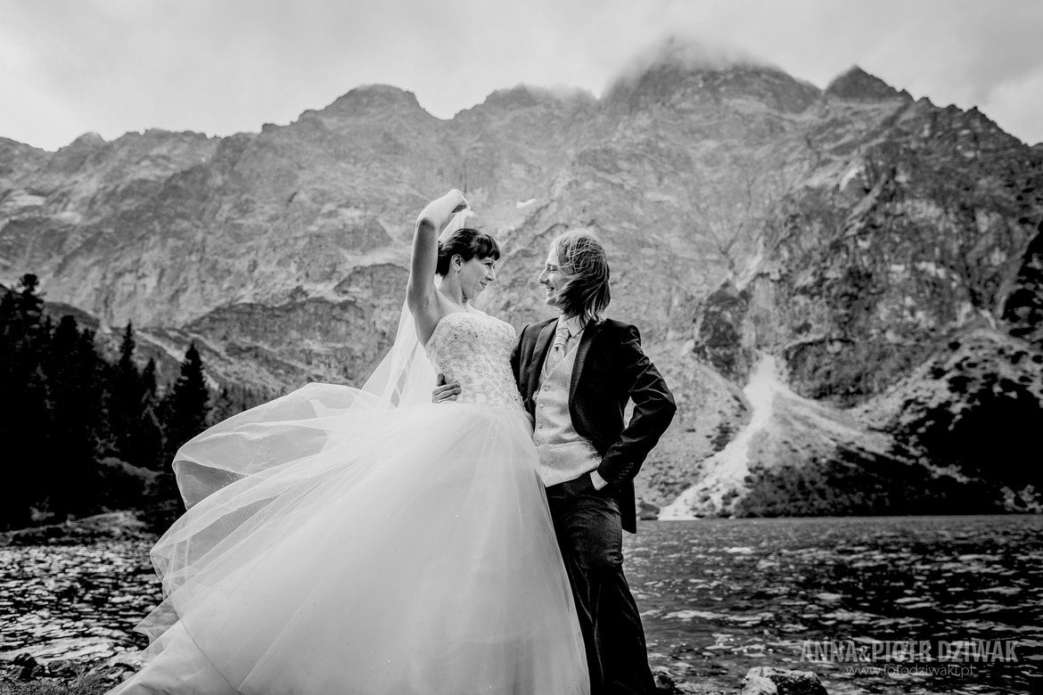 zdjęcia ślubne nad morskim okiem