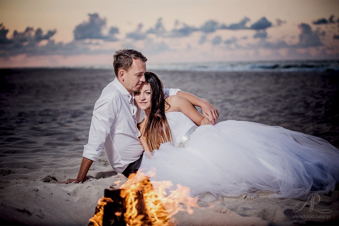 zdjęcia ślubne nad morzem