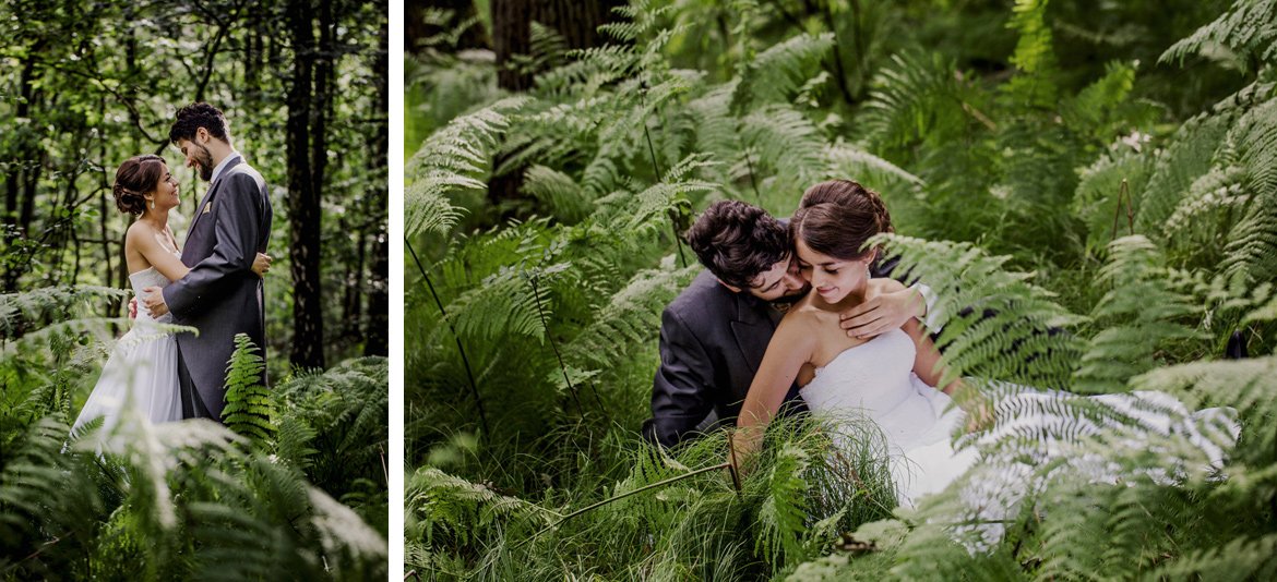 plener ślubny w lesie