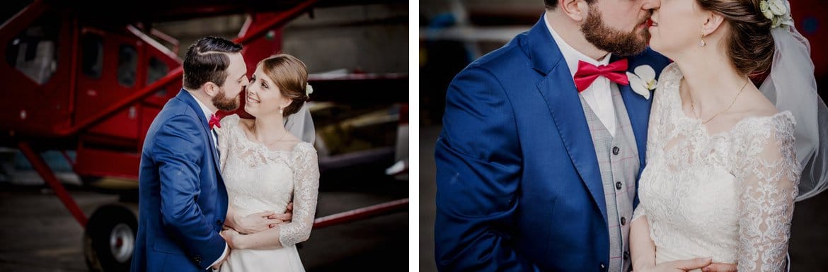 plener ślubny na lotnisku