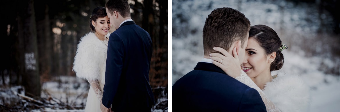 plener ślubny w zimie