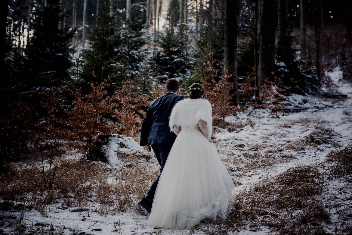plener ślubny w zimie