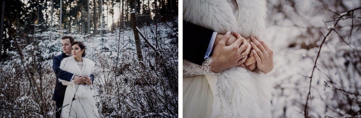 plener ślubny w zimie