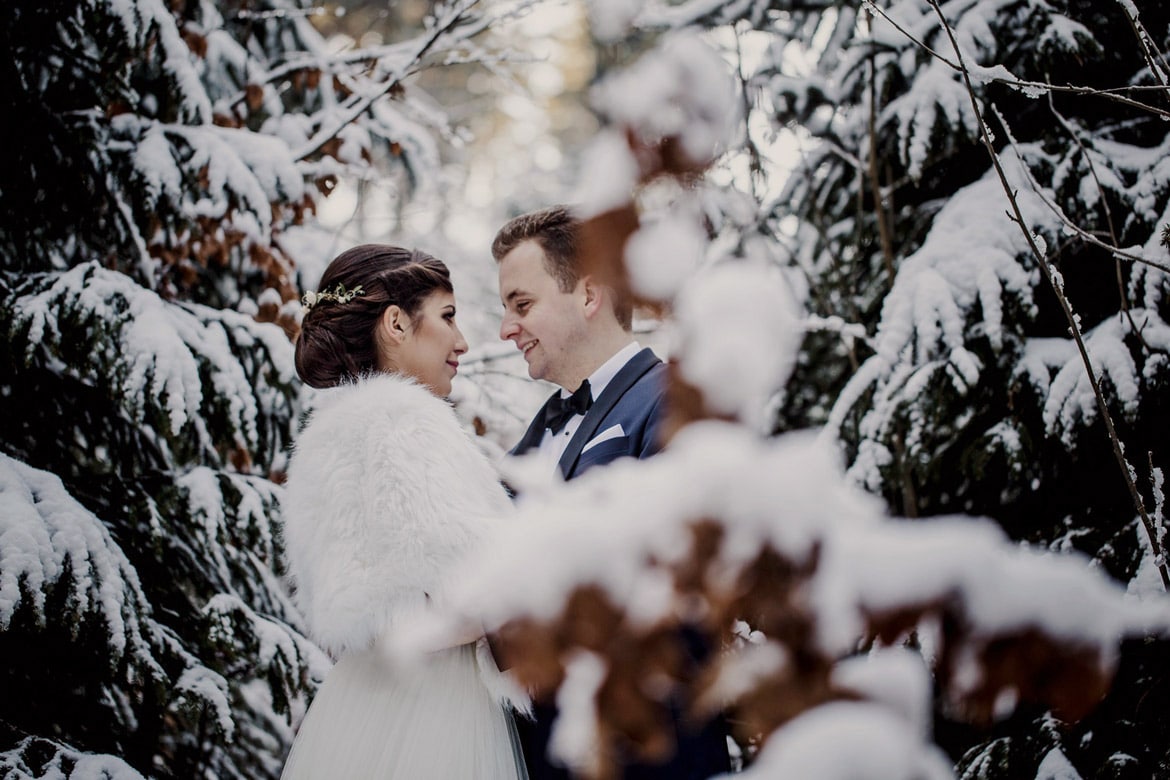 plener slubny zima