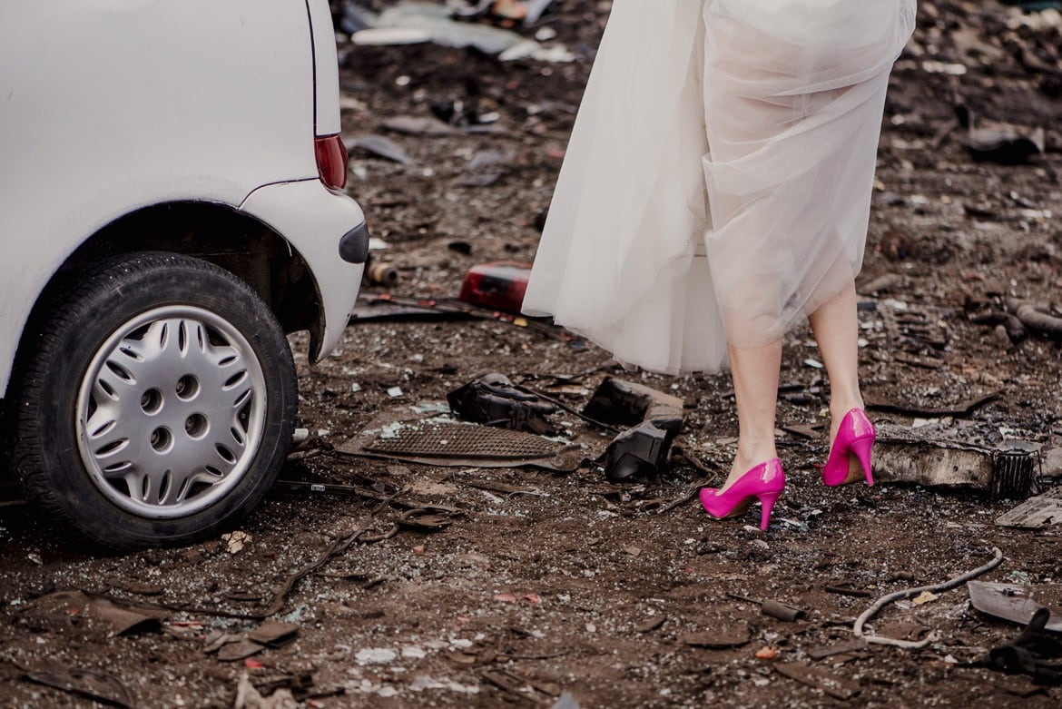 plener slubny na zlomowisku