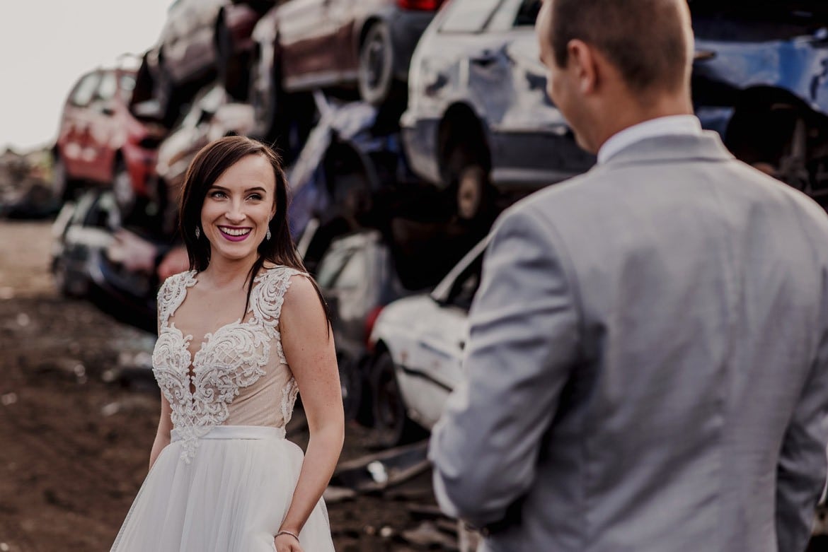 plener slubny na zlomowisku