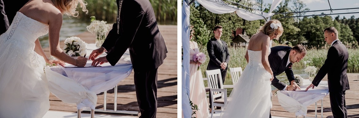 slub w plenerze jablon lake resort