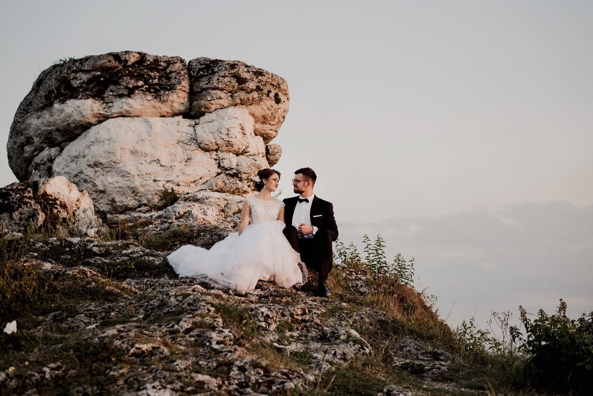 plener ślubny w lesie