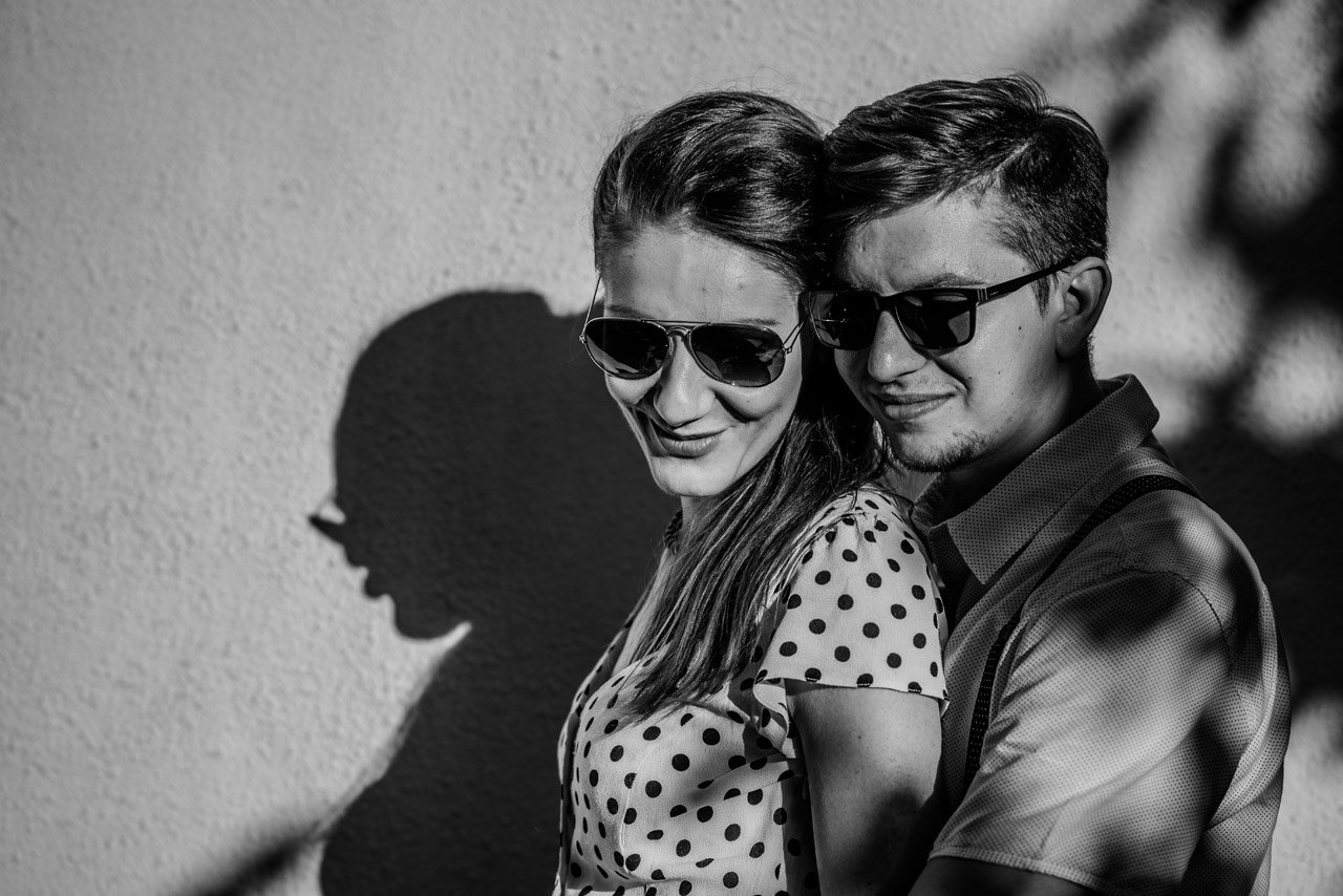 sesja narzeczenska w stylu retro