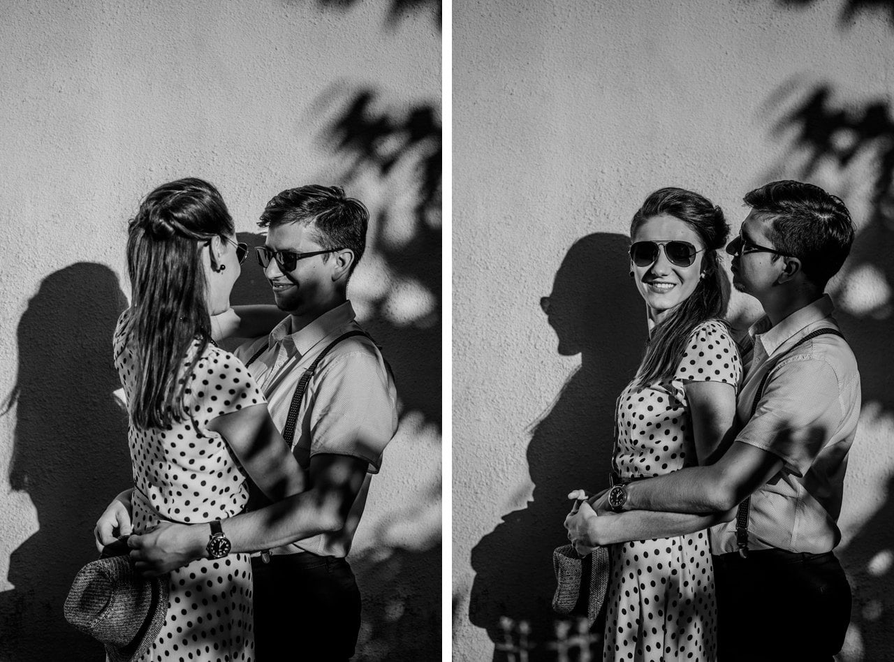 sesja narzeczenska w stylu retro