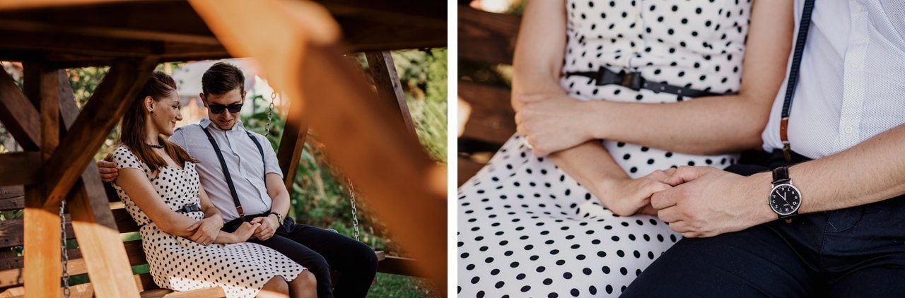 sesja narzeczenska w stylu retro