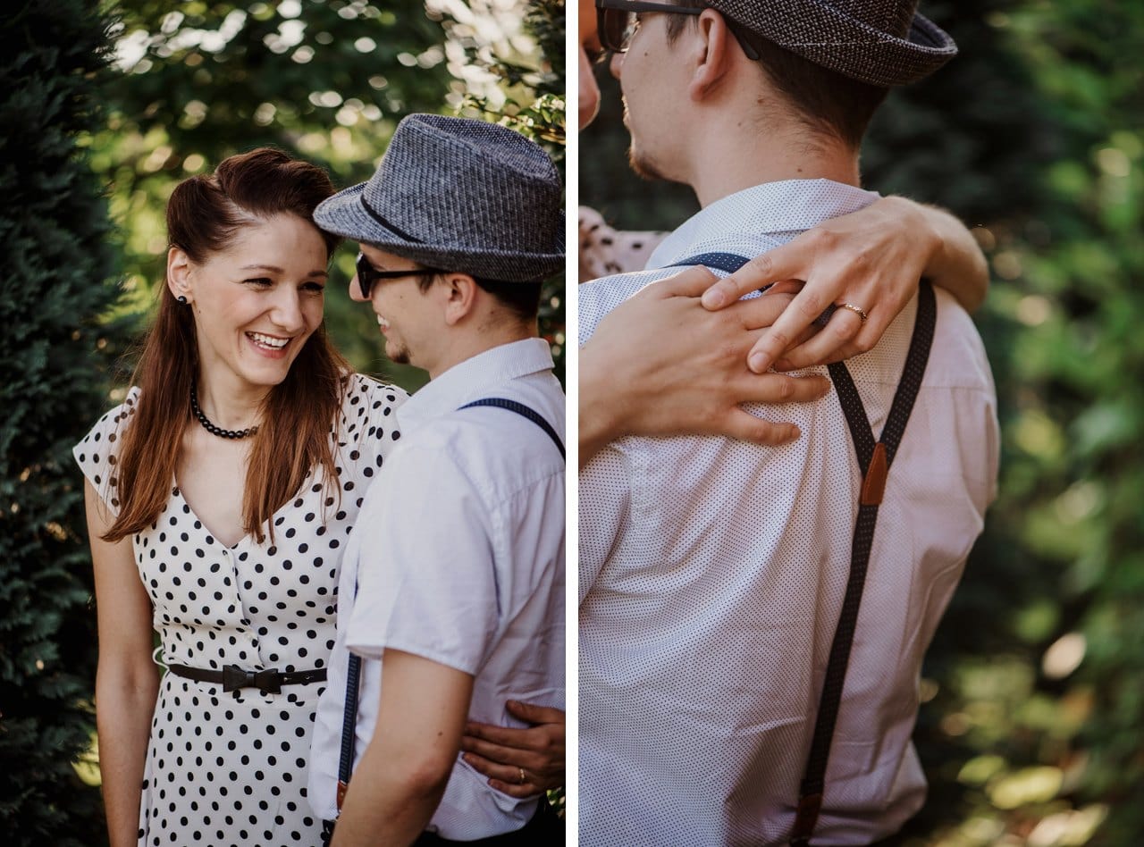 sesja narzeczenska w stylu retro