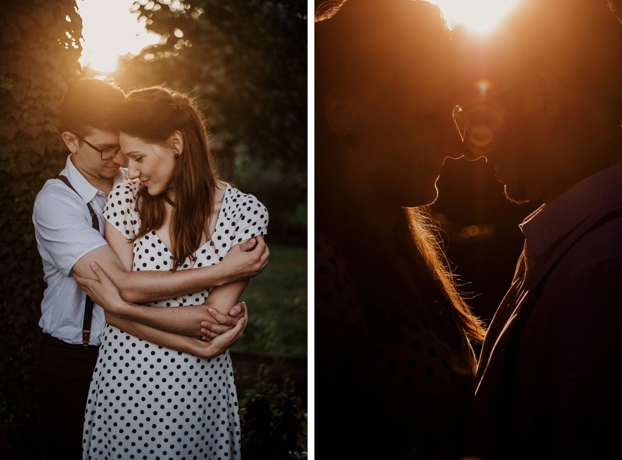 sesja narzeczeńska w stylu retro