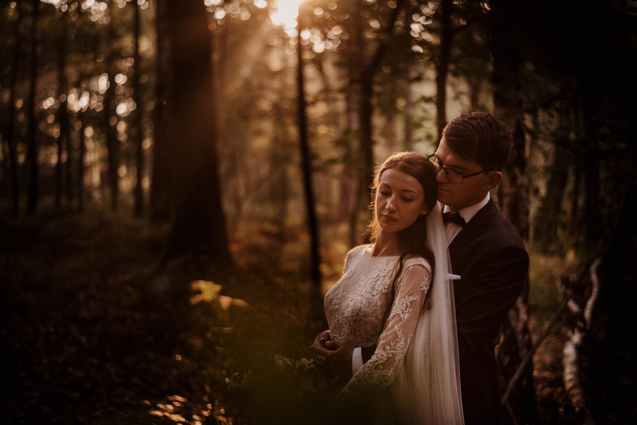 sesja slubna we mgle