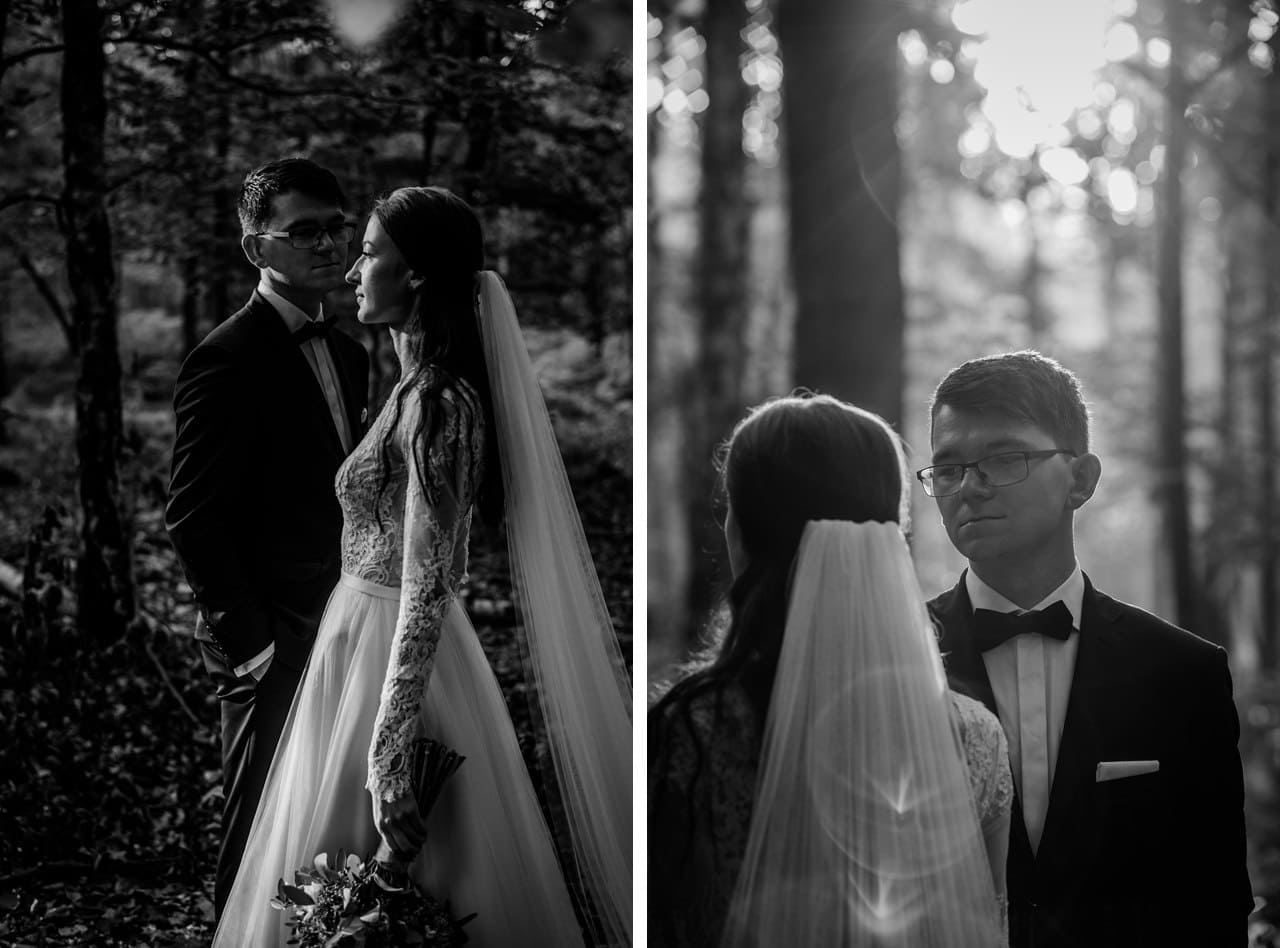 sesja slubna we mgle