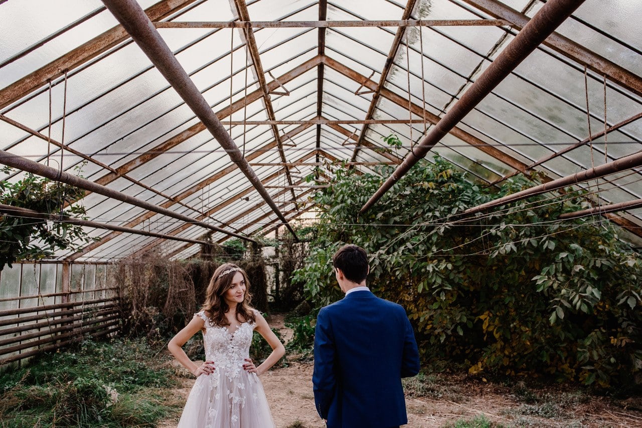 rustykalna sesja slubna