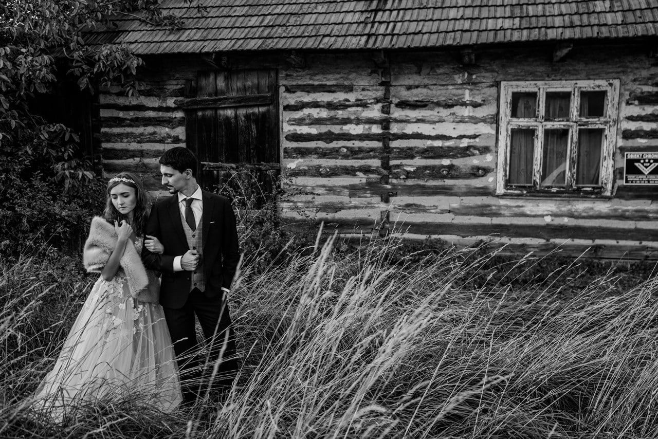 rustykalna sesja slubna