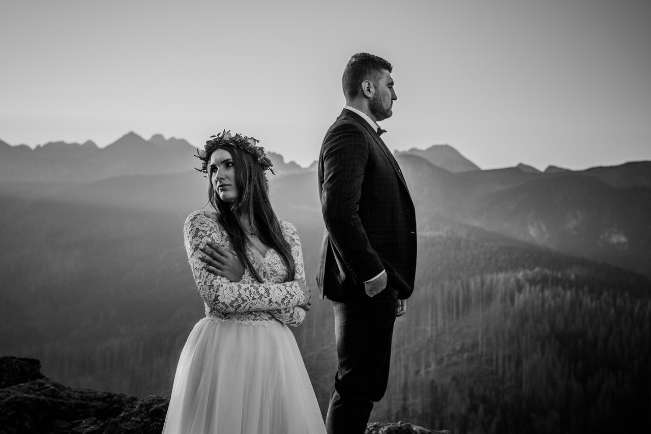 plener slubny w tatrach o wschodzie slonca