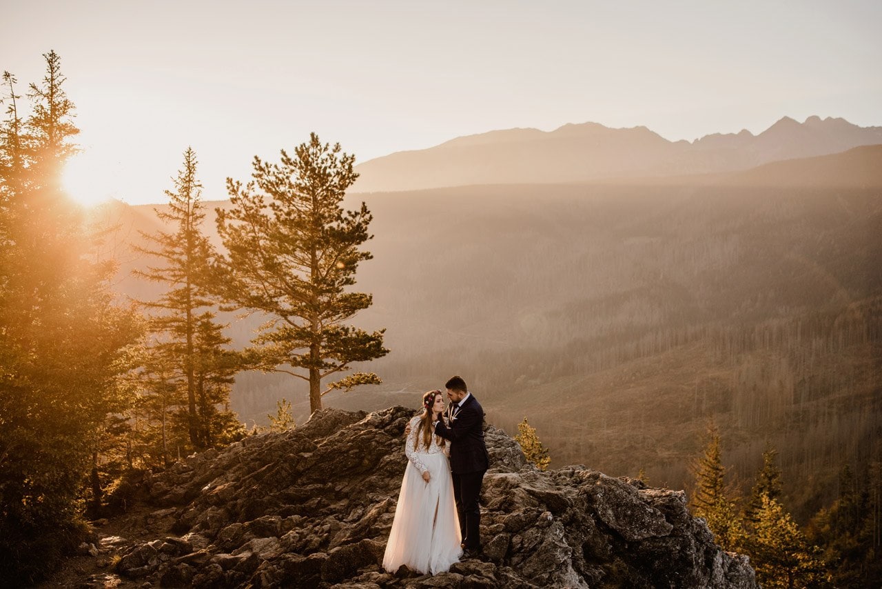 plener slubny w tatrach o wschodzie slonca