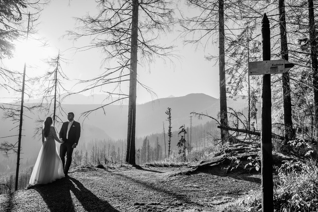 plener slubny w tatrach o wschodzie slonca